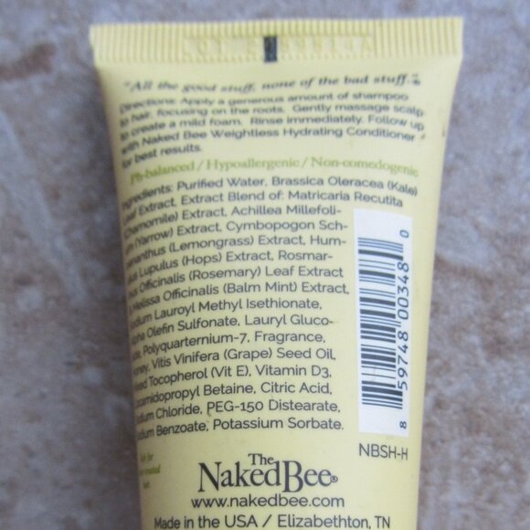 THE NAKED BEE Gentle Cleansing Shampoo 1.5 Oz. Orange Blossom Honey - Picture 3 of 3